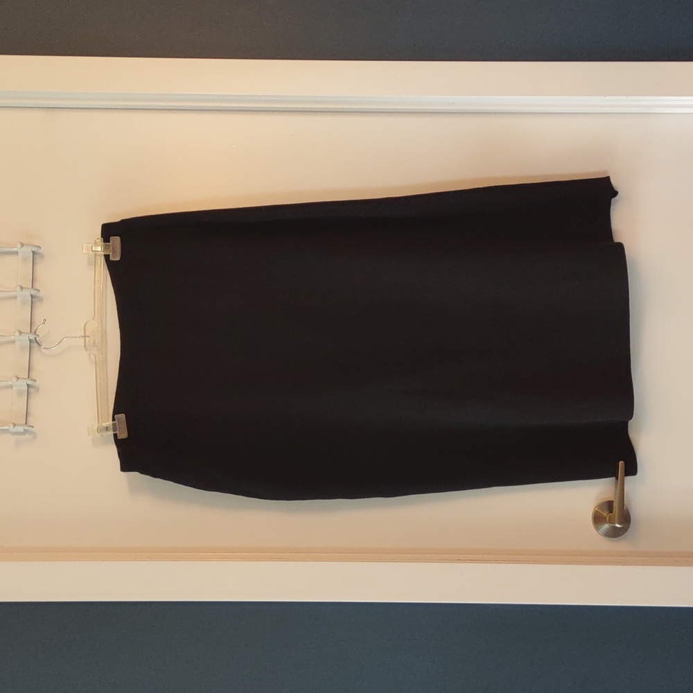 Eileen Fisher Black Italian Wool Skirt